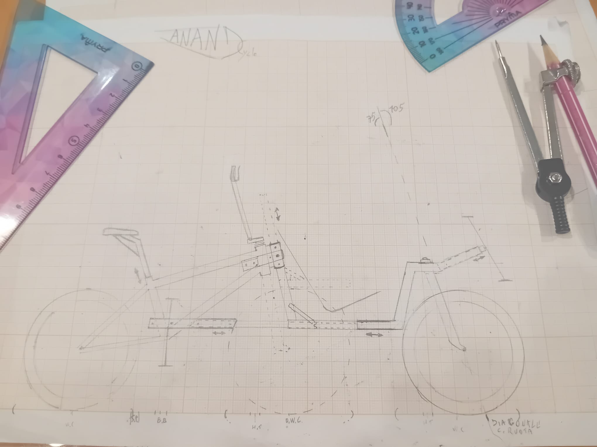 Technical pencil design blueprint metrics mapping