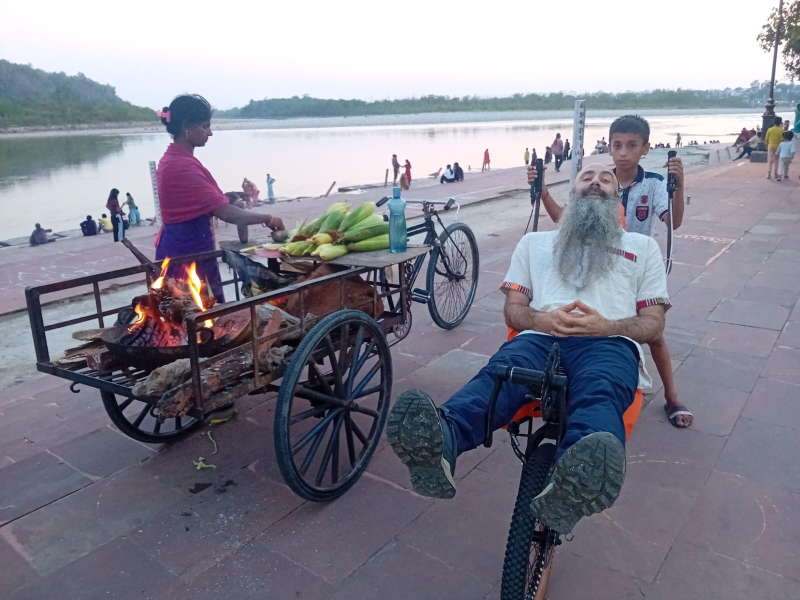 The completed mobility prototype layout resting near a riverfront promenade